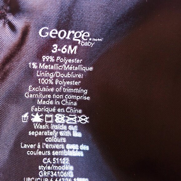 George Festive Tartan Plaid Dress 3-6 Months - Picture 11 of 12